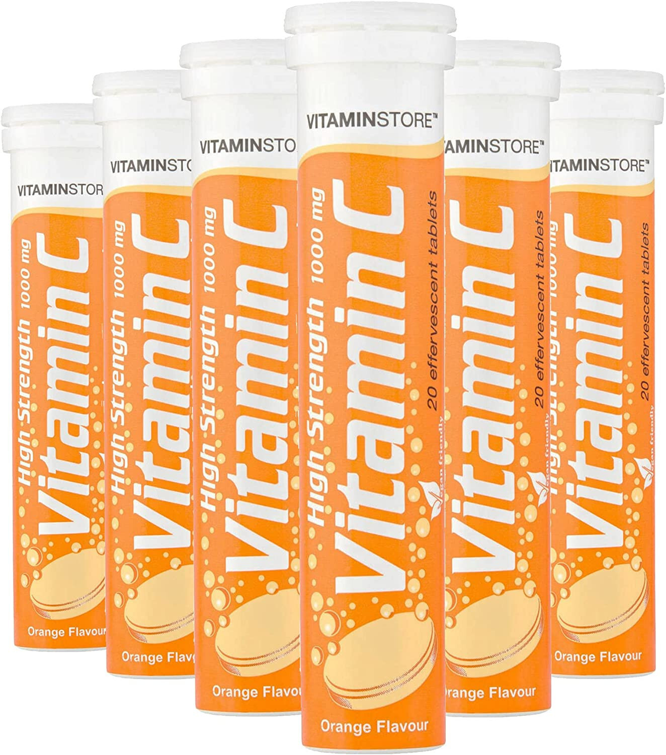 Vitamin C High Strength Effervescent Tablets 1000mg Orange Flavour (120 Tablets)