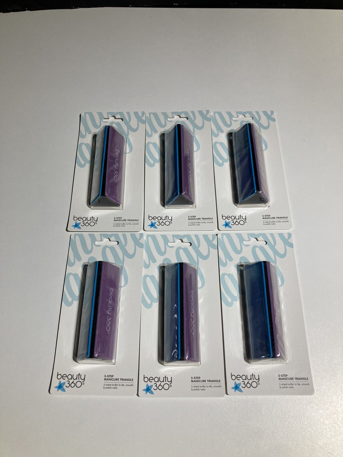 6-Piece 360 Beauty Nail Files 3-Step Manicure Kit Free Shipping-image