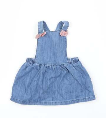 Matalan Mädchen blau Baumwollmischung Kleid Größe 0-3 Monate