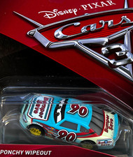 Disney Pixar Cars 90 Ponchy Wipeout...a.k.a. Bumper Save Yellow Rims Ship Ww Disney Pixar Cars 90 Ponchy Wipeout...a.k.a. Bumper Save Yellow Rims Ship Ww