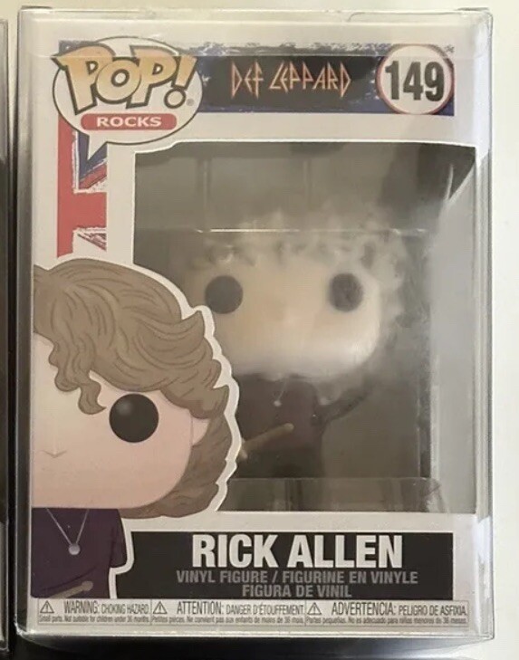Sale Funko Pop! Rocks Def Leppard Rick Allen #149 Vinyl Figure W/Protector