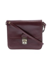 Vera Pelle Women Red Leather Crossbody Bag One Size