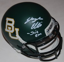 JAYLEN ELLIS signed (BAYLOR BEARS) autographed mini football helmet W/COA #1 C