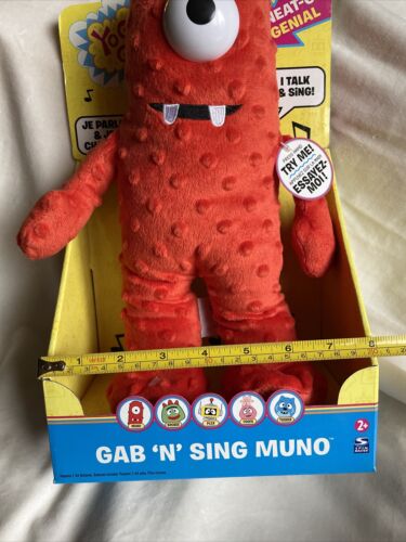 Yo Gabba Gabba Muño Talks Canta Rojo Un Ojo Monstruo Peluche Spin Master Nuevo T - Imagen 6 de 10