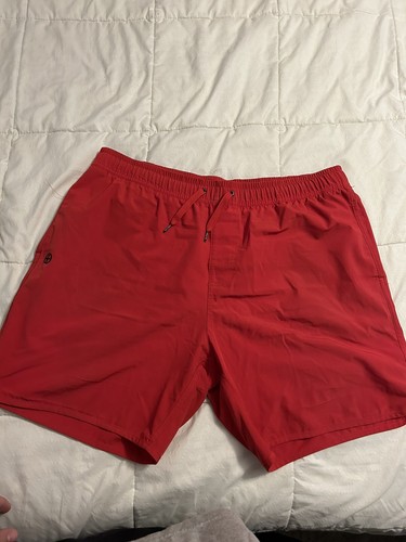 WATERMEN Swim Trunks Shorts Official Life Guard Red Mens XL 7inch Inseam