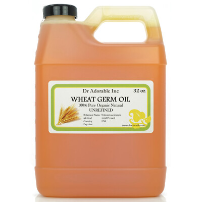 32 Oz UNREFINED Wheat Germ Oil Pure Organic Cold Pressed Best Multi Purpose