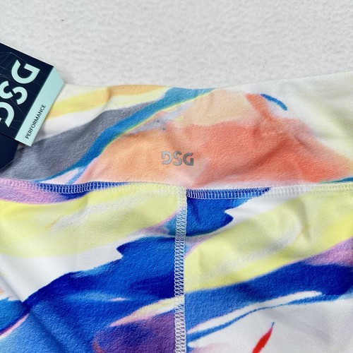 DSG Girls Youth Performance 3" Shorts Size XL Blue White Watercolor - Picture 7 of 7