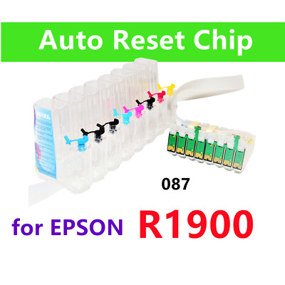 Refillable Empty Cis ciss ink system for Stylus R1900 Printer T087 87 cartridge*