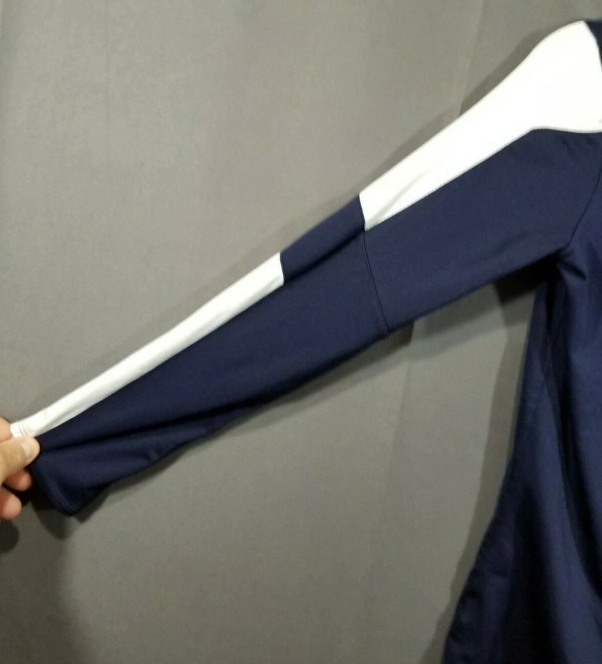 Under Armour Heat Gear YLG Shirt Size Youth Large Blue & White Long Sleeve  - Image 3 of 4