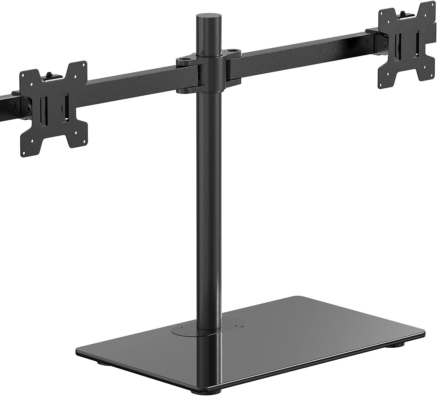 Free Standing Dual Monitor Stand  Height Adjustable Monitor Mount