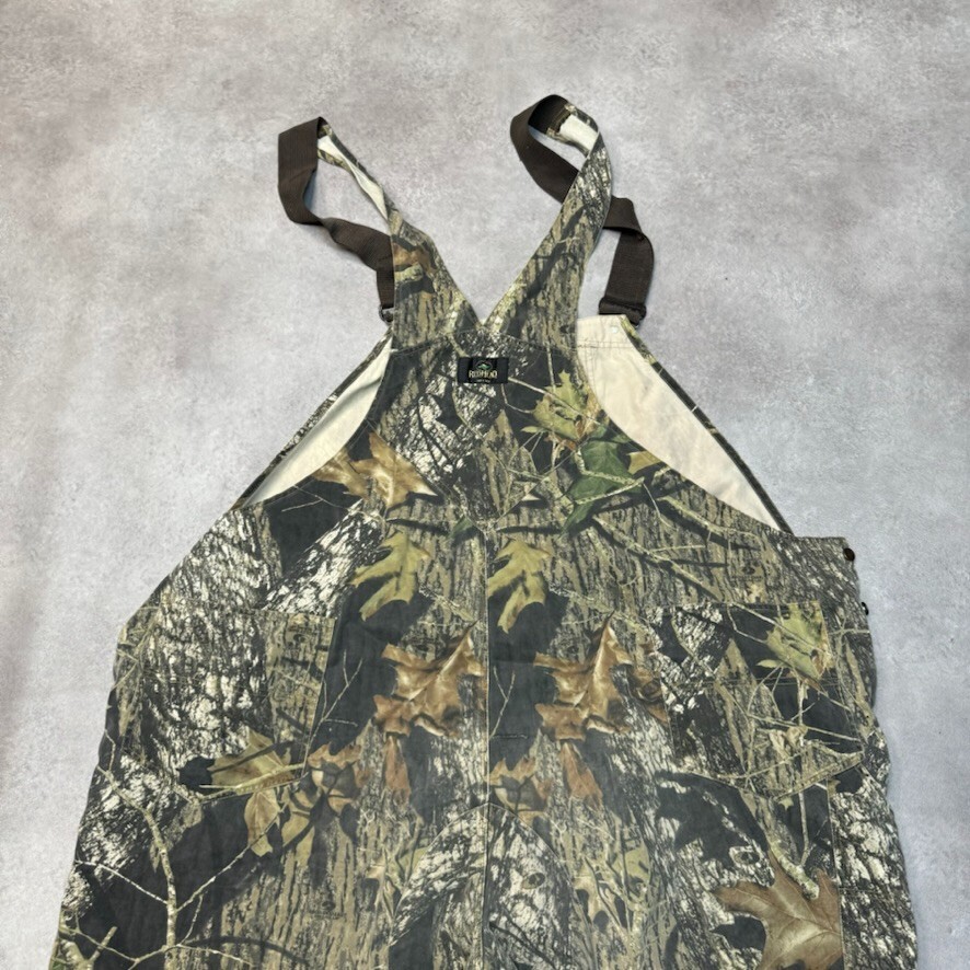 Real Tree Dungarees Mens Camo Camoflauge Carpenter Hunting Overalls, Green 48" image 7