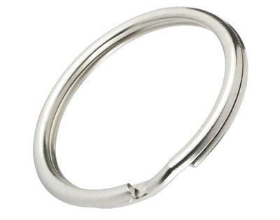 100 Pack - 1'' Key Rings - Heat Treated Heavy Duty - Premium Split Ring Keychains