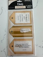 Memories Complete Remember When Summer Tag Stickers Shine Flower Scrapbooking