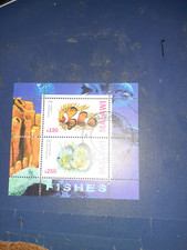 malawi fish minisheet mini sheet used