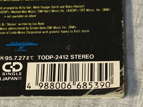 Promo BILLY IDOL Shock To The System JAPAN 3-track 3" CD SINGLE TODP-2412 1993 - Foto 7 di 7
