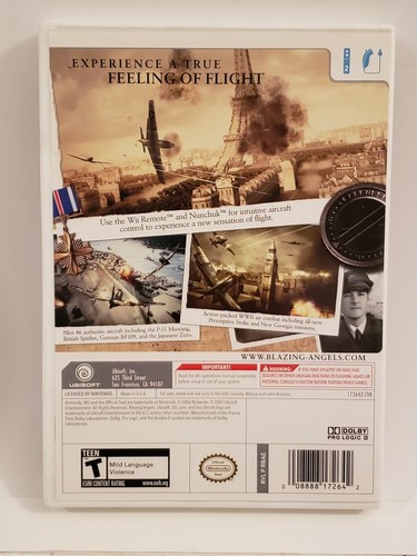 Blazing Angels: Squadrons of WWII (Nintendo Wii, 2007) - Picture 3 of 3