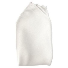 Off-White Silk Satin Pocket Square 16" by Royal Silk 