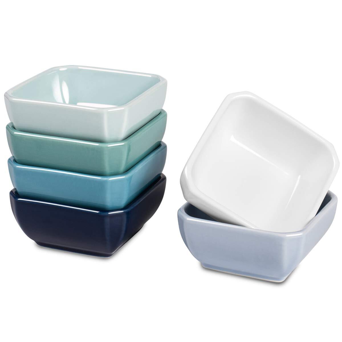 3 Oz Ceramic Dip/Dipping Bowls Set - Dipping Soy Sauce Bowl/Dishes Small Cups...