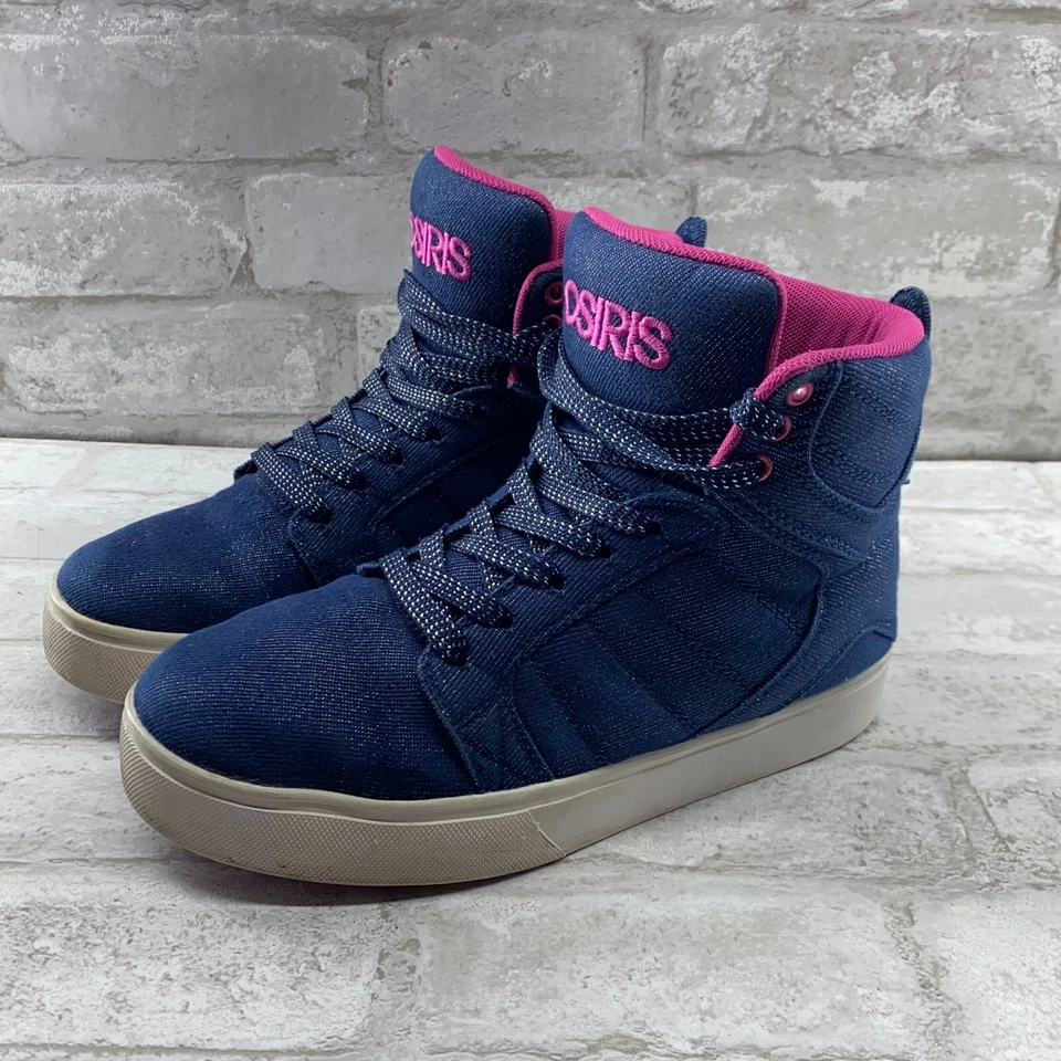 Osiris Kids обувь размер 4 М высоты верхнего джинсовой ткани Q1611125-Y девочек коньков кроссовок редкая - Изображение 2 из 4