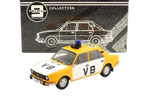 Skoda Favorit 136L Police Tchèque 1988 - Abrex 1/43 - Miniature Métal