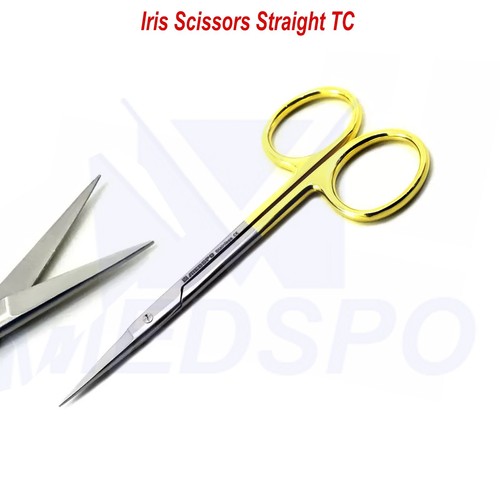 Dental Iris Scissors TC Straight Curved Suture Removal Dissecting Surgical Shear - Picture 5 of 5
