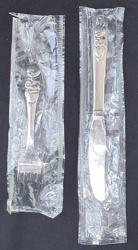 Vintage Peter Rabbit Oneida Community Stainless Youth Fork & Knife, Sealed