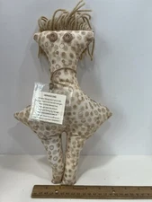 "Dammit Whammit" Doll Handmade, New Stress Relief Frustration Doll 12" Tan Dots