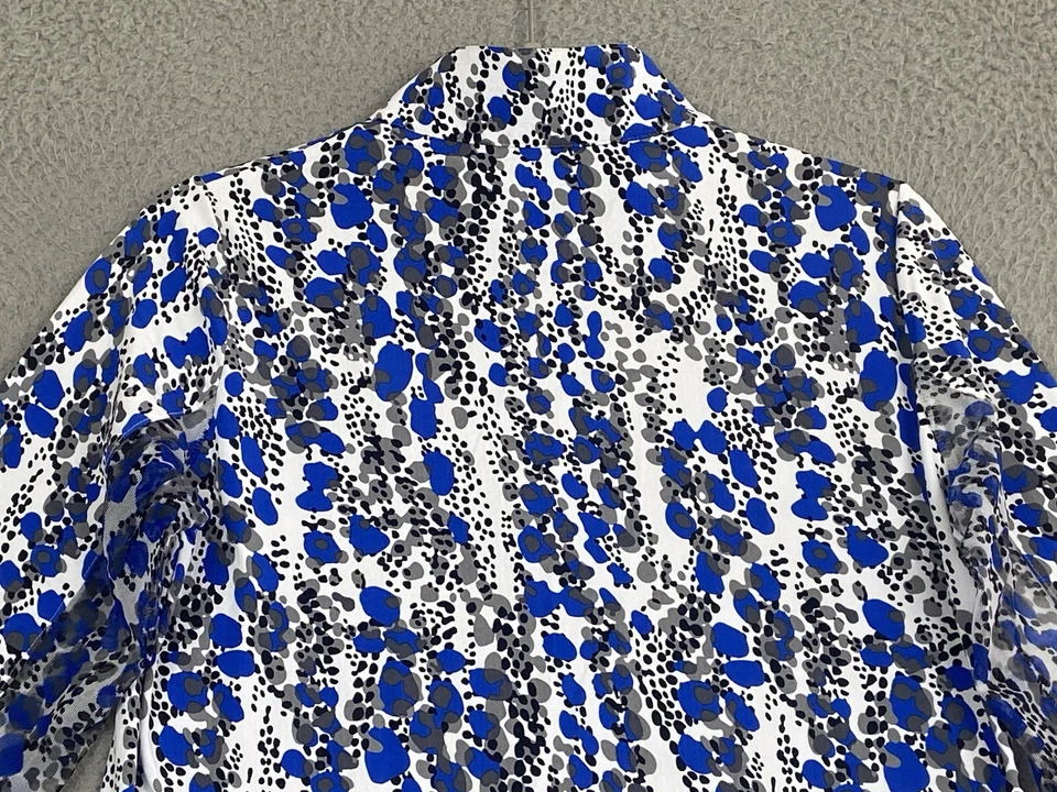 Camisa de Golf IBKUL Icefil Abstracta Manga Larga 1/4 Cremallera Talla Mediana Azul Camuflada 50+ EXCELENTE Foto 4 de 4