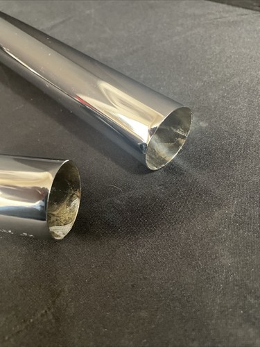 70-4884 70-4886 Triumph TT Hi-Pipe Exhaust Pipe Set 1964 - 1966 T120C TR6 U.K. - Picture 8 of 9