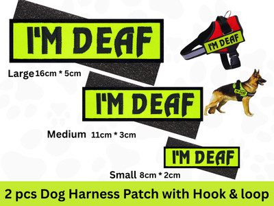 2 Pcs EMBROIDERED Dog Patches/Labels/fits Julius-k9 harness iron on sew similar.