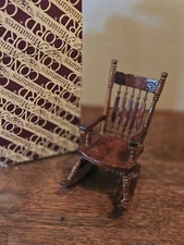 12th Scale Old Stock wooden Dollhouse Concord Rocking Chair Miniature NIB