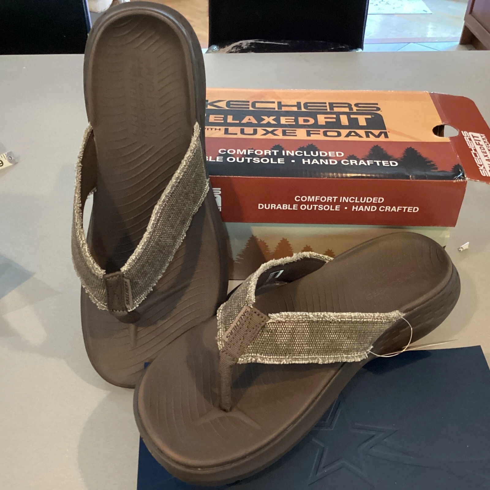 Coupe décontractée homme Skechers : Supreme   Taupe taille 12