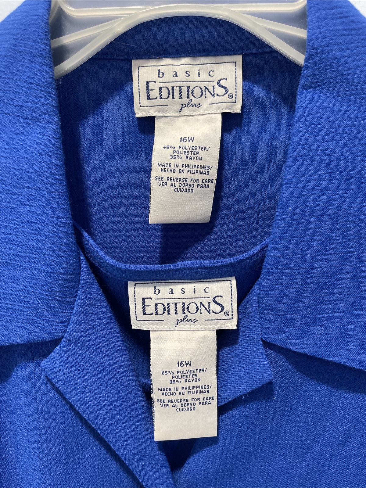 Vintage BASIC EDITIONS Cobalt Blue Periwinkle Dre… - image 2