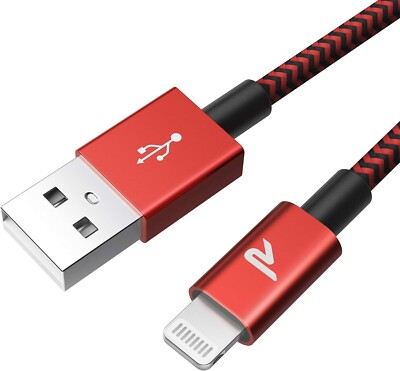 RAMPOW 1m USB Kabel MFi-zertifiziert Ladekabel für iPhone 14 13 12 Air Pods Ipad