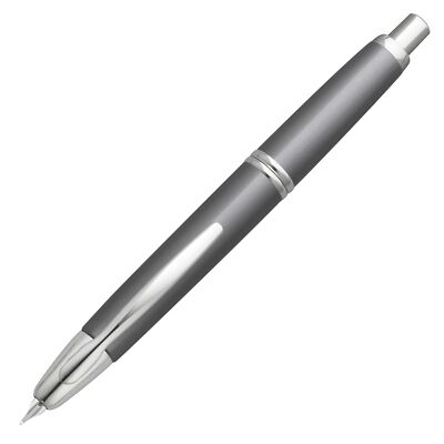 Pilot Vanishing Point Fountain Pen in Gun Metal Gray & Rhodium - 18K Gold Medium