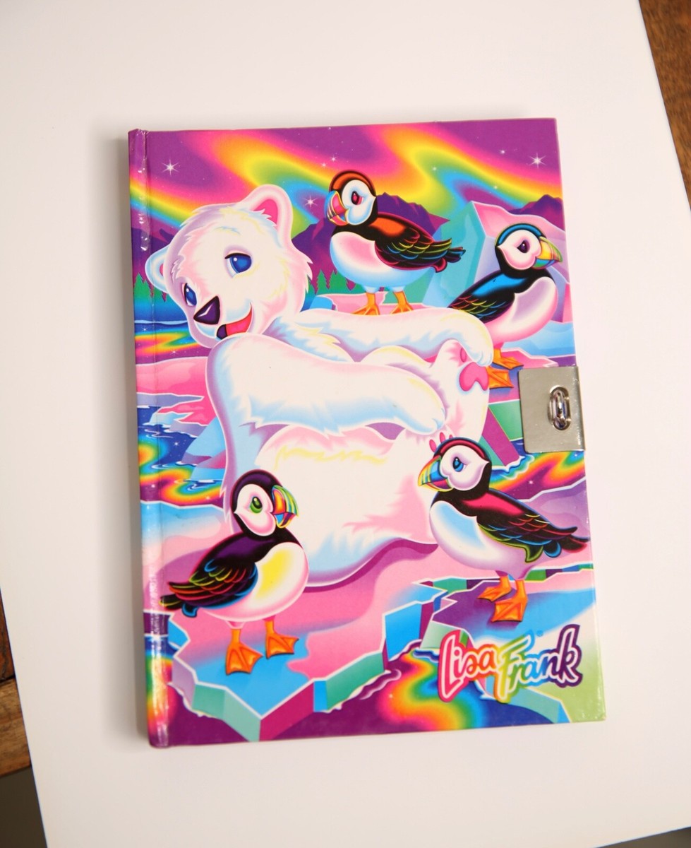 Lisa Frank Diary Journal Ledger notebook penguin polar bear book