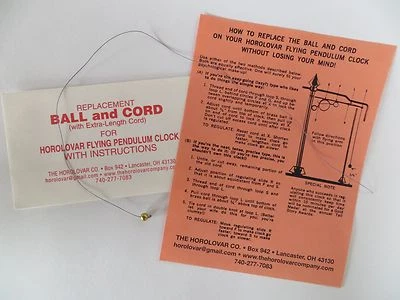 Horolovar Ball & Cord for the Horolovar Flying Pendulum Clock - Ignatz