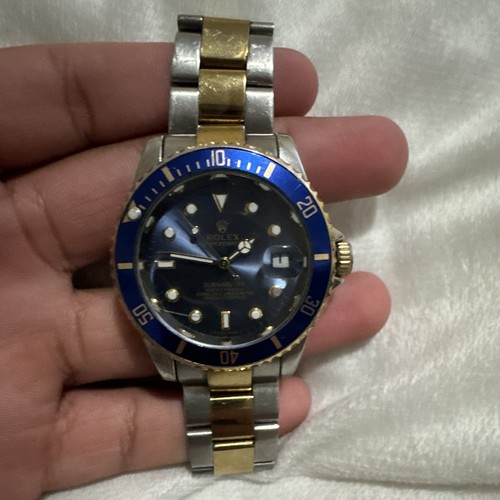 Rolex Submariner Men's Two-Tone Blue Dial/Bezel Date 40mm Automatic Diver