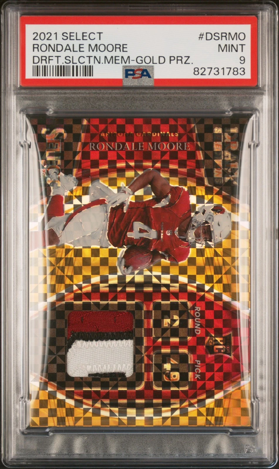 Rondale Moore Panini Select Draft Selections Memorabilia #DSRMO Gold Prizm