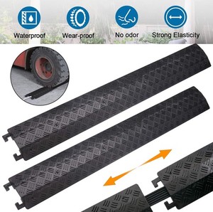 2x 1-Kanal Kabelbrücke Schlauchbrücke PKW LKW Überfahrschutz Kabelschutz Rampe