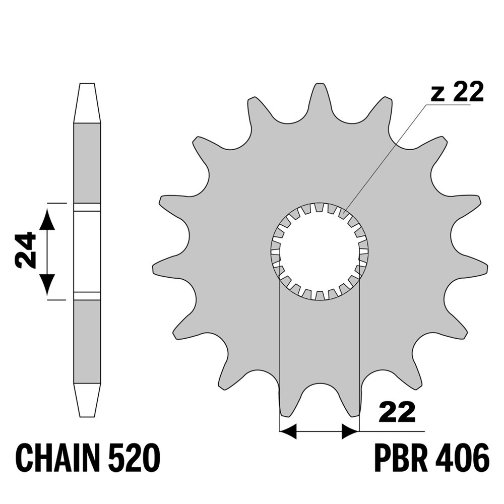 Pignon PBR 16 dents pas 520 Aprilia Red Rose Classic 125 1996 1997 1998-2004