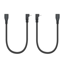 90 Degree Up Down Angle Micro USB Male To Female Extension Cable 9 In 2 PCS