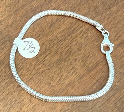 Chamilia Sterling Silver BRACELET w BASIC CLASP / LOBSTER CLAW 7 1/2'' Mint!!! 