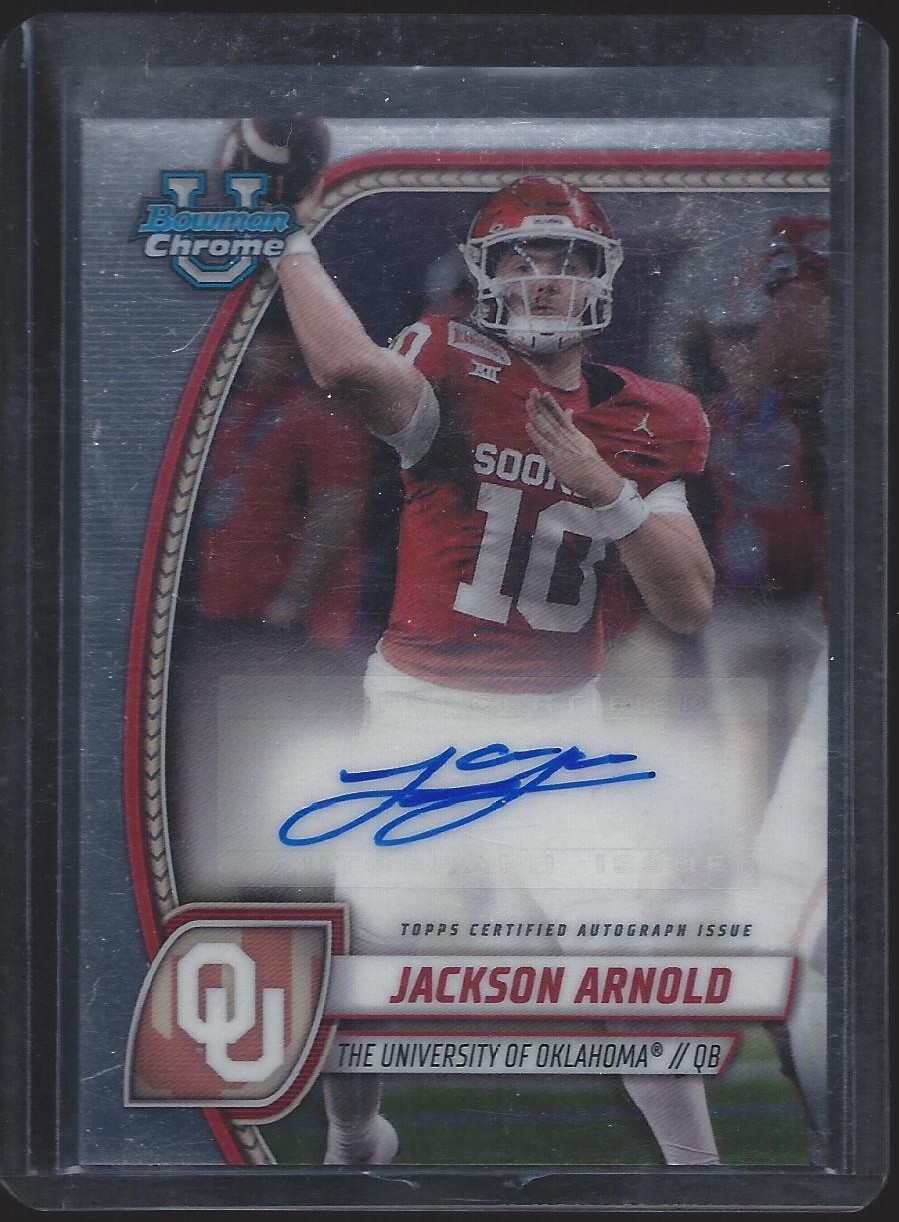 2024 Bowman University Chrome #PA-JAR Jackson Arnold Prospect Autographs