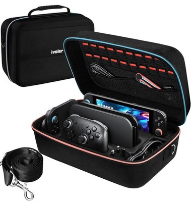 ivoler Tasche Kompatibel mit Nintendo Switch 2 Model 2025, 7.9'', Schwarz 