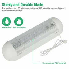 Solar Powered LED Shed Light With Pull Switch Barn Lamp for Indoor Outdoor Use