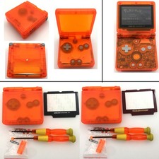Clear Orange Shell Housing Case Cover For Nintendo Game Boy Advance SP GBA SP