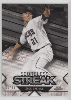 2017 Topps Stadium Club Scoreless Streak Black 66/99 Zack Greinke #SS-ZG 0f8
