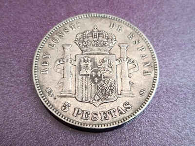 5 pesetas de Alfonso XII, 1885 (MSM) – El último duro del rey