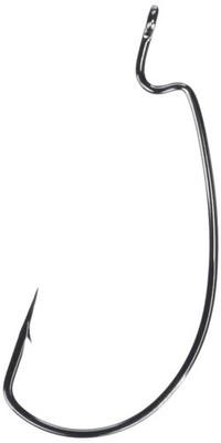 25 Pack EWG Offset Worm Hook Black, 4/0, Model Number 58414-25